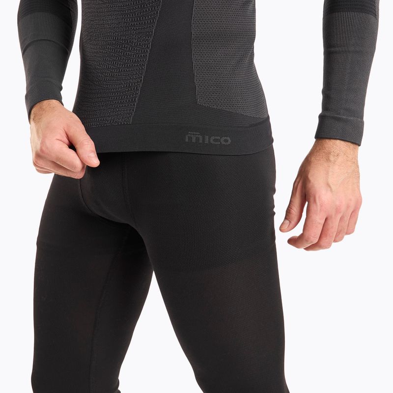 Мъжка термална тениска Mico Warm Control Zip Neck black IN01852 5