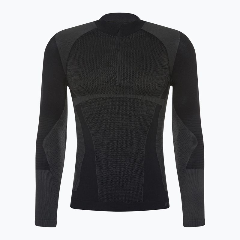 Мъжка термоактивна блуза Mico Warm Control Zip Neck nero 6