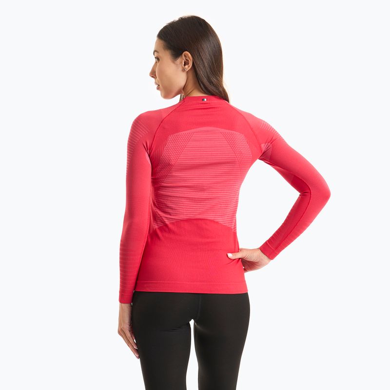 Дамска термоактивна блуза Mico Warm Control Round Neck fragola 2