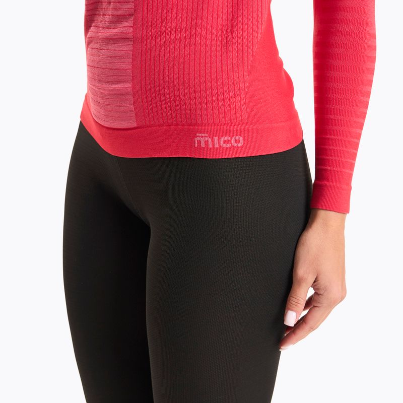 Дамска термоактивна блуза Mico Warm Control Round Neck fragola 5