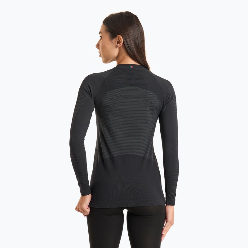 Дамска термоактивна блуза Mico Warm Control Round Neck nero 2