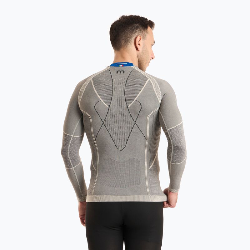 Мъжка термоактивна блуза Mico Odor Zero Round Neck grigio 2