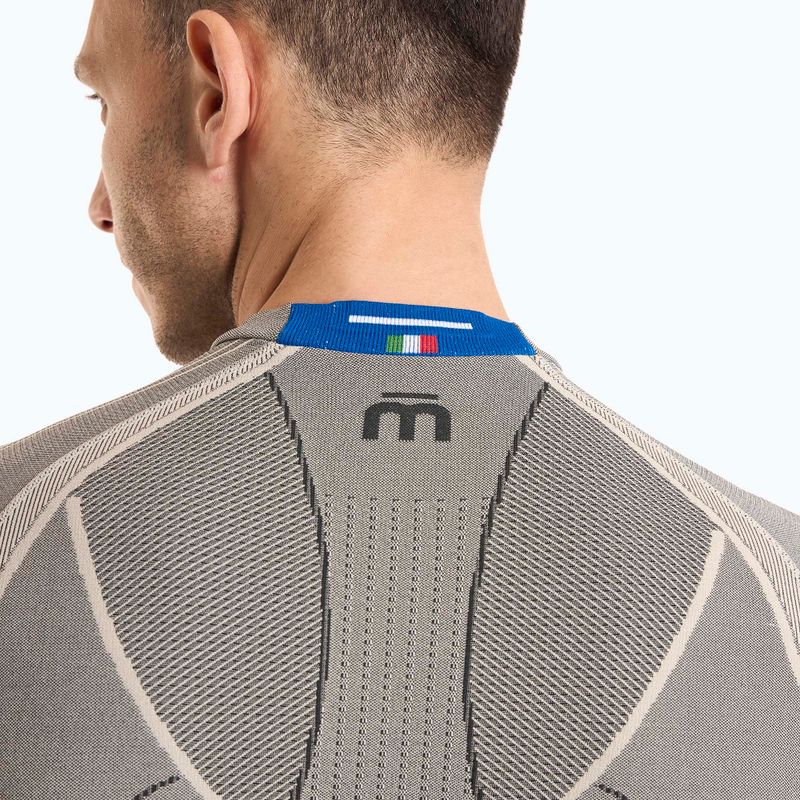 Мъжка термоактивна блуза Mico Odor Zero Round Neck grigio 3