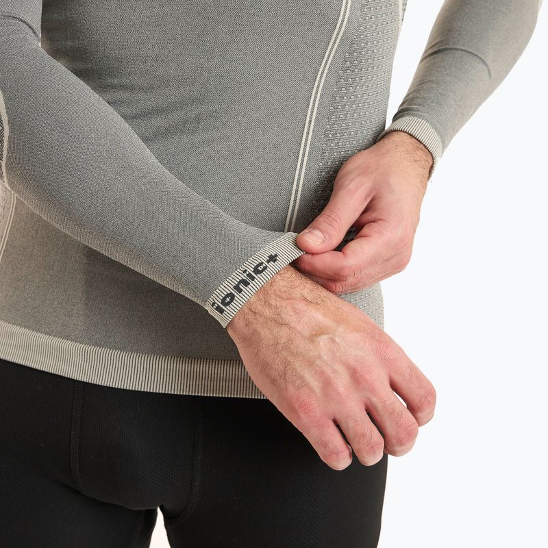 Мъжка термоактивна блуза Mico Odor Zero Round Neck grigio 5