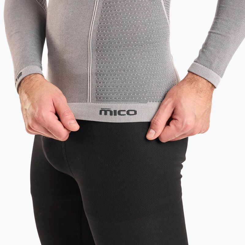 Мъжка термоактивна блуза Mico Odor Zero Mock Neck grigio 4