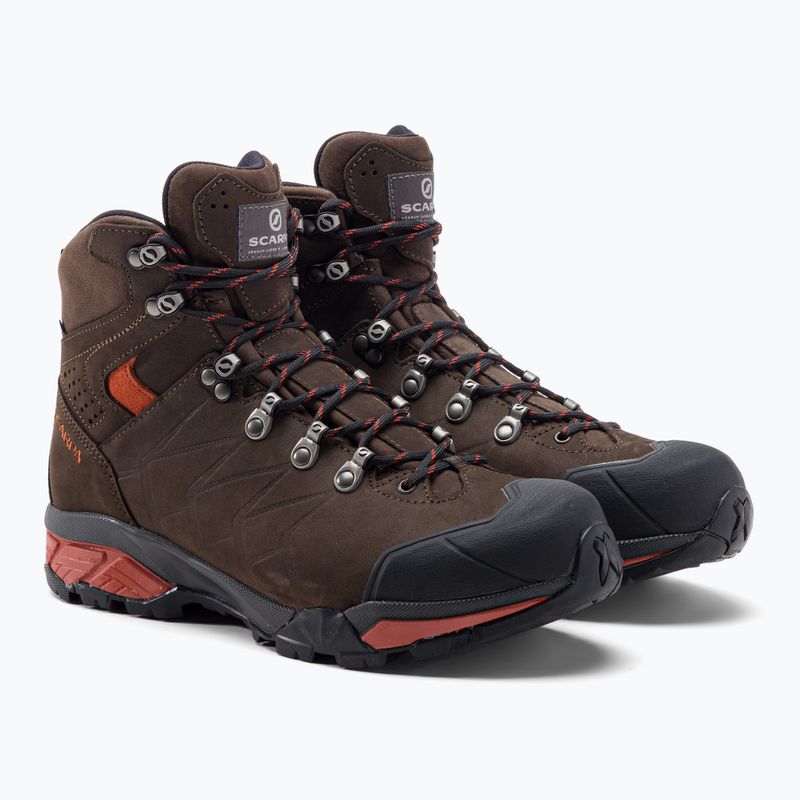 Мъжки ботуши за трекинг SCARPA ZG Pro GTX dark coffee/rust 5