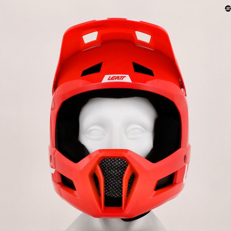 Детска велосипедна каска Leatt MTB Gravity 1.0 Jr V23 червена 14