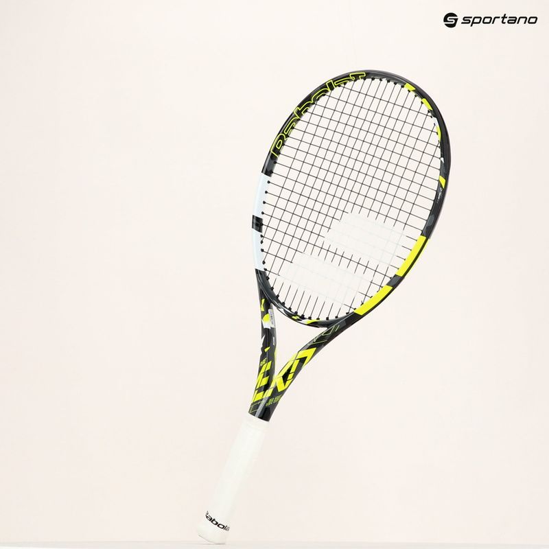 Детска тенис ракета Babolat Pure Aero Junior 26 сиво-жълта 140465 8