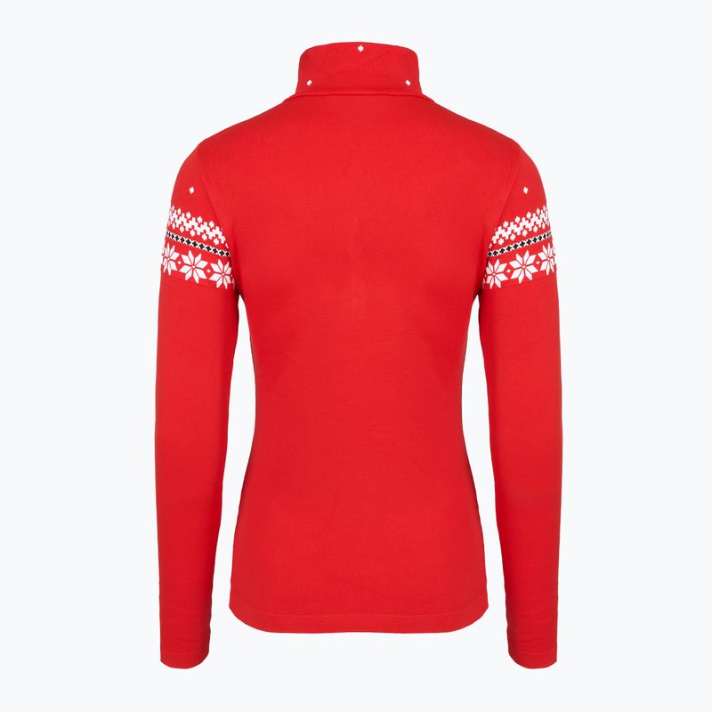 Дамски термо суитшърт Newland Hilde Half Zip red/white 2
