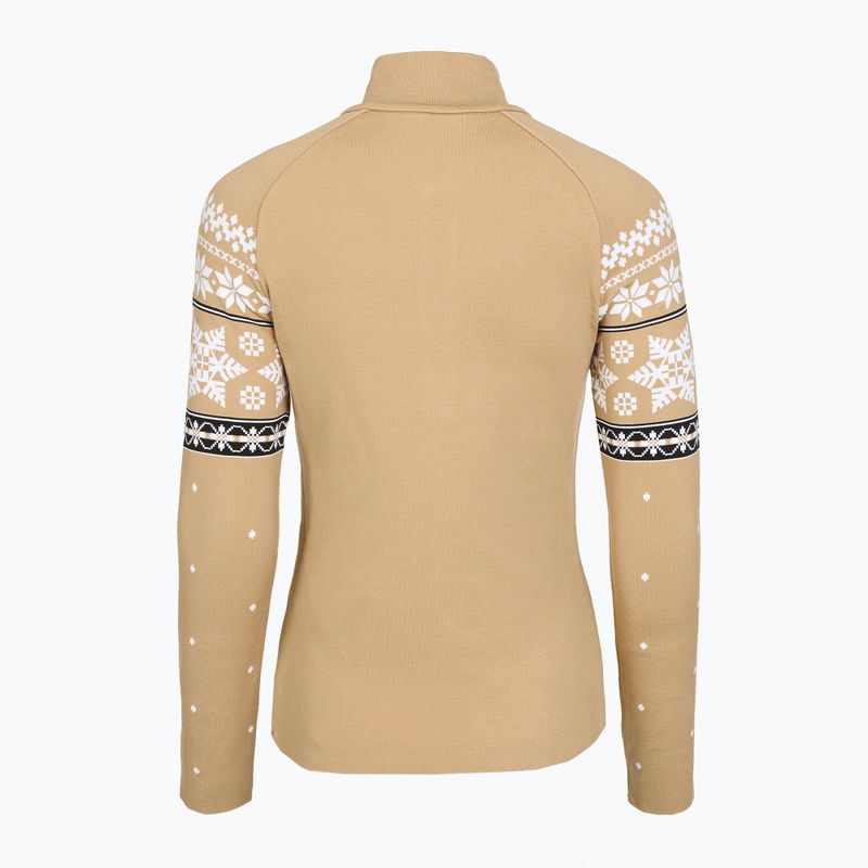 Дамски термо суитшърт Newland Isalind Half Zip biscuit/white 2