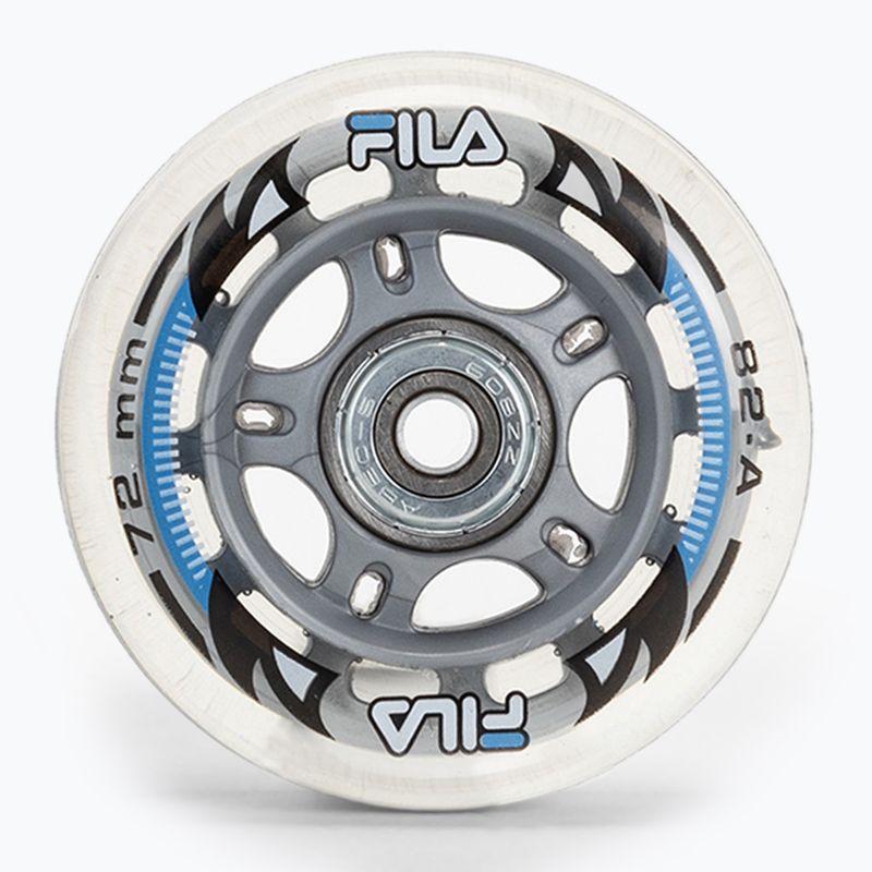 Колела за ролери с лагери FILA Wheels+A5+Alus 6mm white
