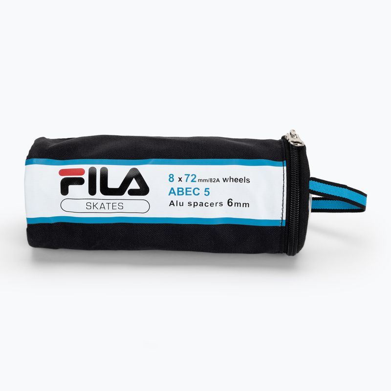 Колела за ролери с лагери FILA Wheels+A5+Alus 6mm white 3