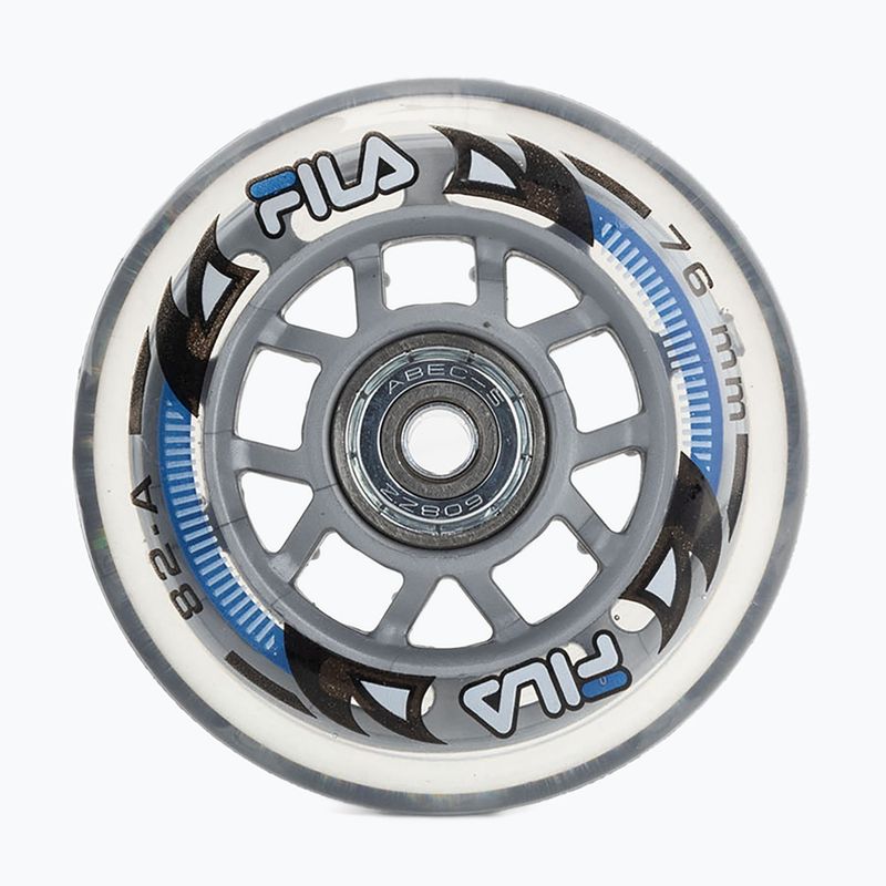 Колела за ролери с лагери FILA Wheels+A5+Alus 6mm white