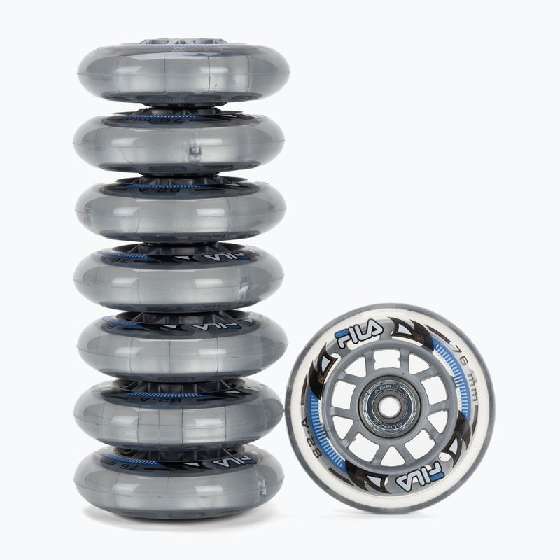 Колела за ролери с лагери FILA Wheels+A5+Alus 6mm white 2