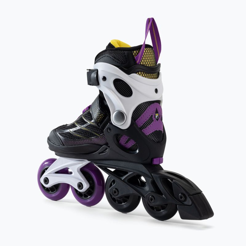 Детски ролкови кънки FILA Wizy G black/yellow magenta 3