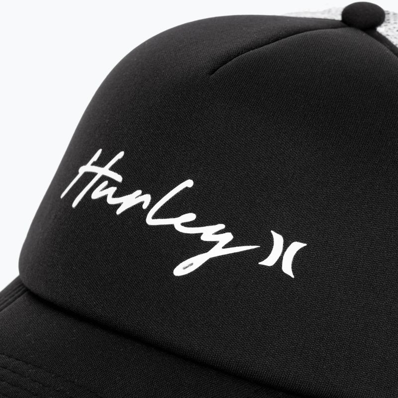 Дамска бейзболна шапка Hurley Icon Script Trucker black/white 3