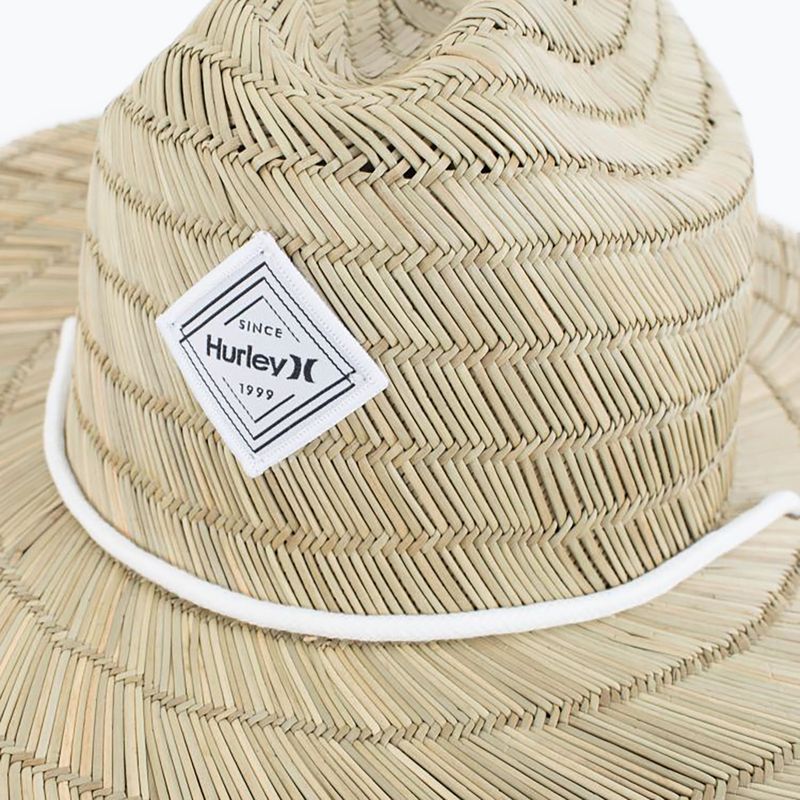 Дамска шапка Hurley Diamond Straw в цвят каки 2