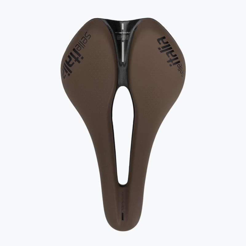 Седло за велосипед Selle Italia Novus Boost Evo Gravel TM, Superflow, Manganese Rail, Soft-Trek кафяво 3