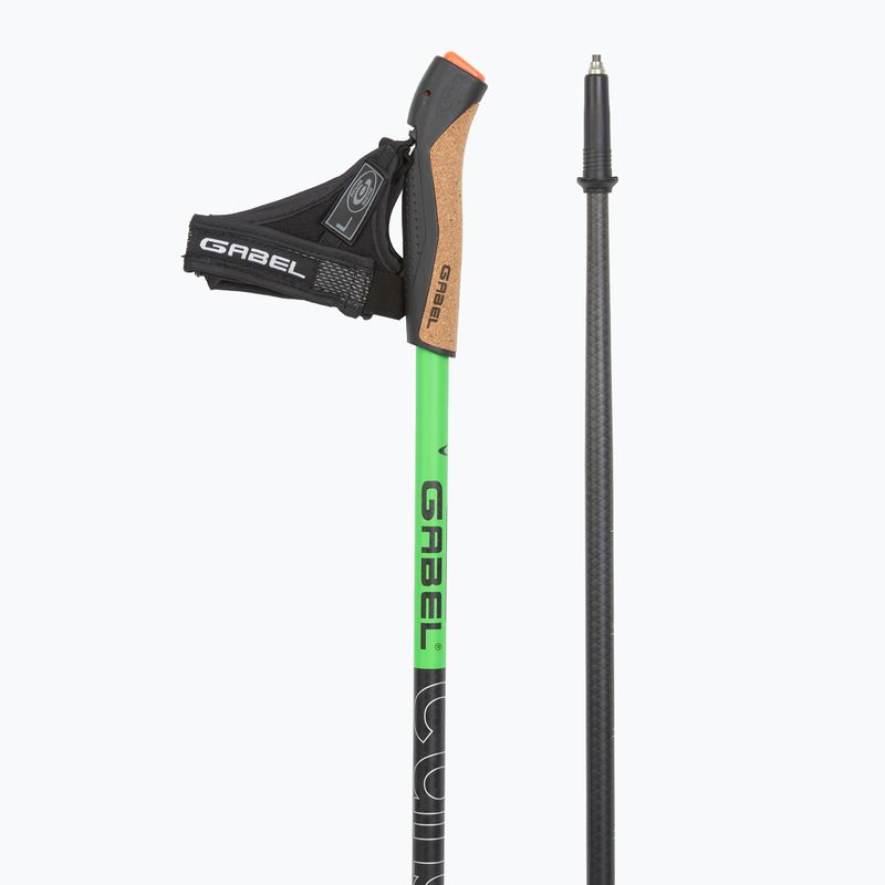 Щеки за скандинавско ходене GABEL Carbon XT 2S 80 F.L. black/lime 3