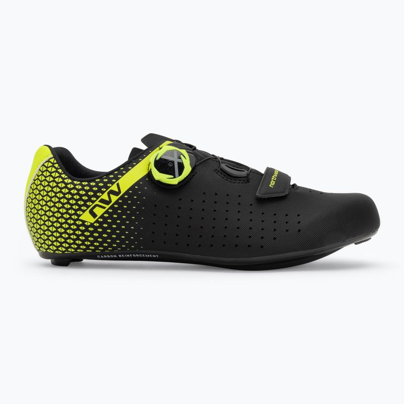 Мъжки обувки за шосе Northwave Core Plus 2 black/yellow fluo 2