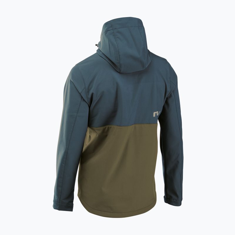 Мъжко яке за колоездене Northwave Easy Out Softshell тъмно синьо / горско зелено 6