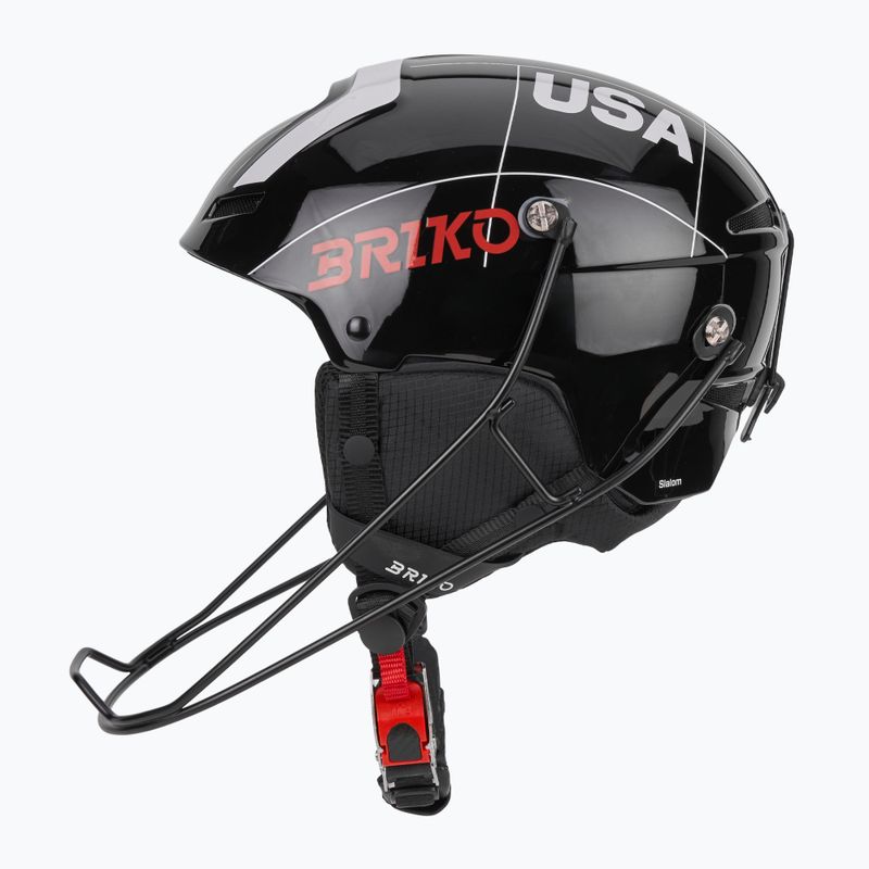 Скиорска каска Briko Slalom 2.0 USA shiny black/white/cardinal red 4