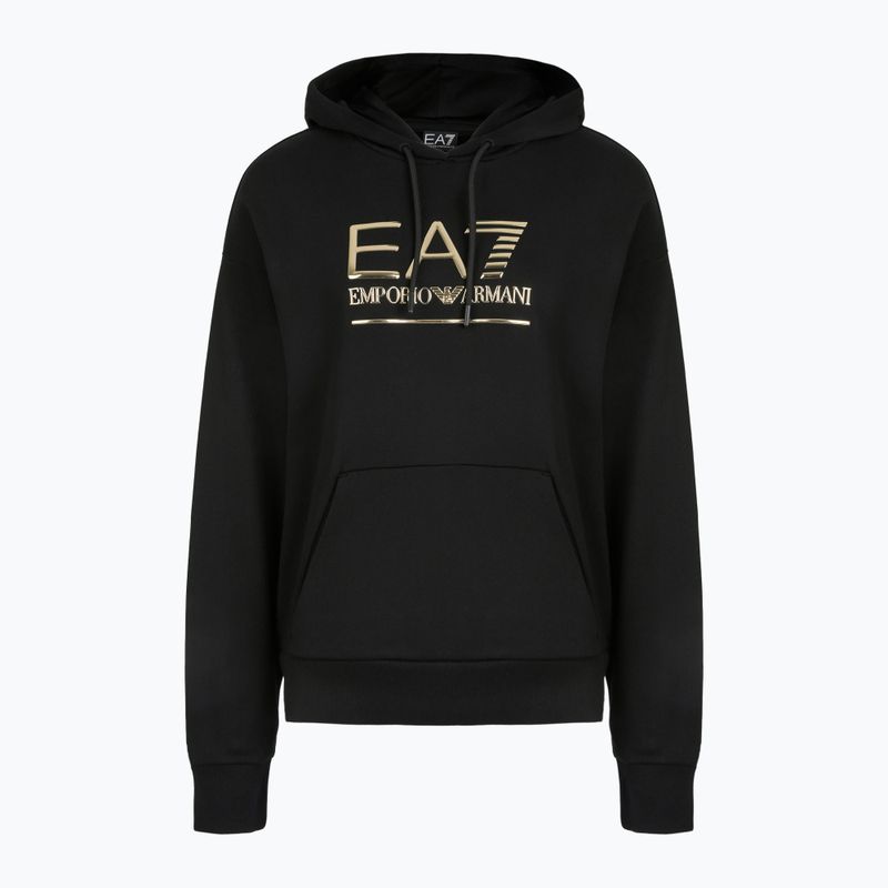 Мъжки суитшърт EA7 Emporio Armani Train Visibility Hoodie black / gold