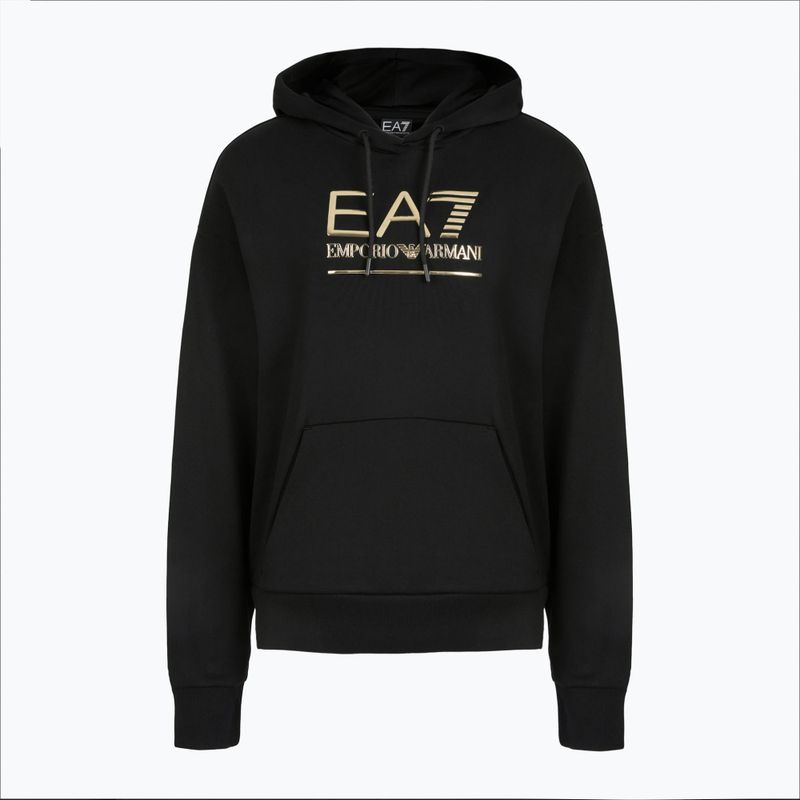 Мъжки суитшърт EA7 Emporio Armani Train Visibility Hoodie black/gold