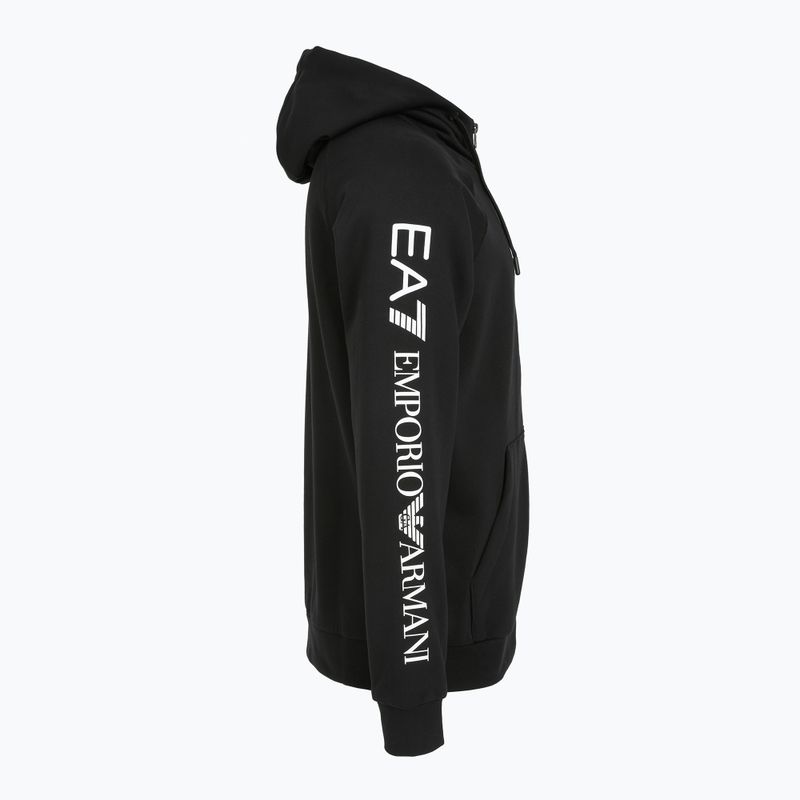 Мъжки суитшърт Emporio Armani EA7 Train Logo Series Extended Logo Hoodie Fz black / white 3