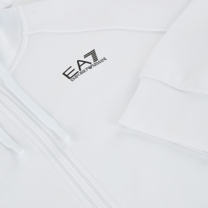 Мъжки суитшърт Emporio Armani EA7 Train Logo Series Extended Logo Hoodie Fz white / black 5