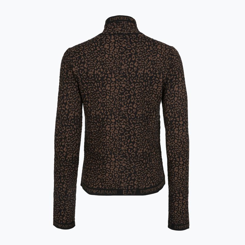 Дамски комплект термобельо EA7 Emporio Armani Ski Jacquard Knitted fancy brown animal print 4