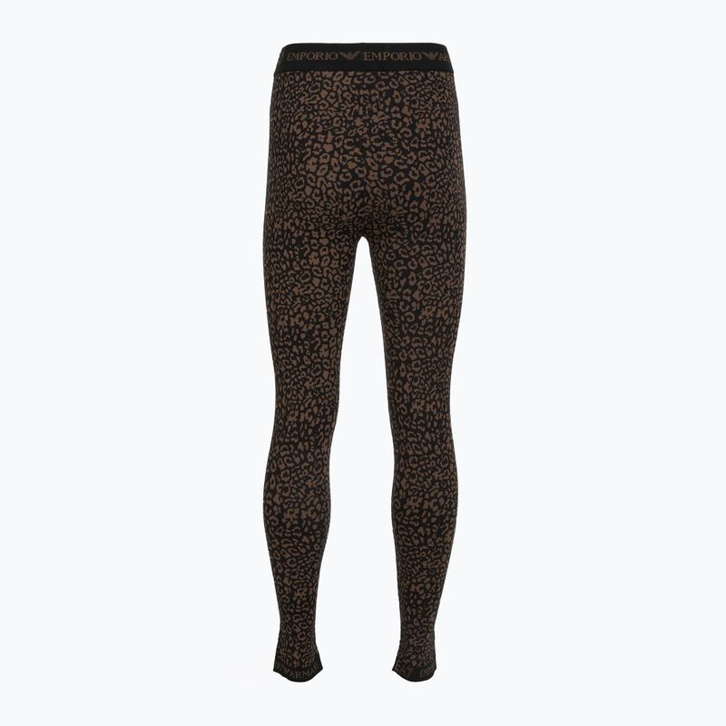 Дамски комплект термобельо EA7 Emporio Armani Ski Jacquard Knitted fancy brown animal print 8