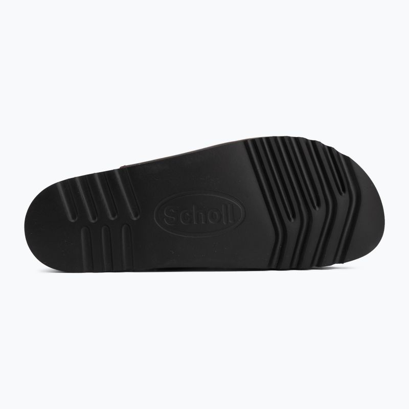 Дамски чехли Scholl Rio Wedge Ad Med dark brown 4