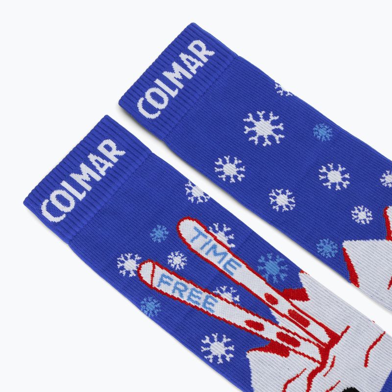 Скиорски чорапи Colmar Freetime abyss blue/white/rac 3