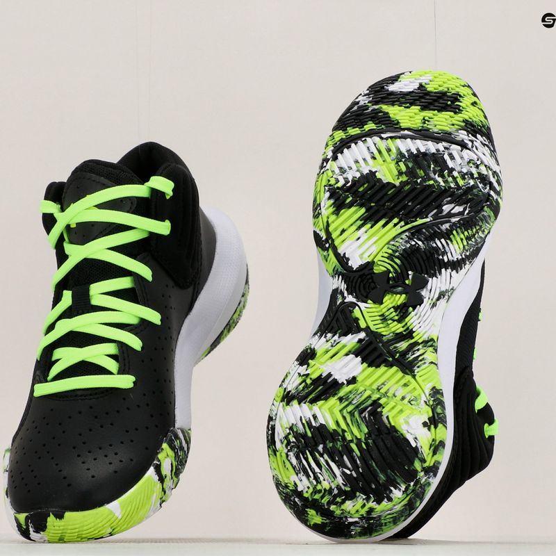 Детски баскетболни обувки Under Armour GS Jet '21 черно-зелени 3024794 11