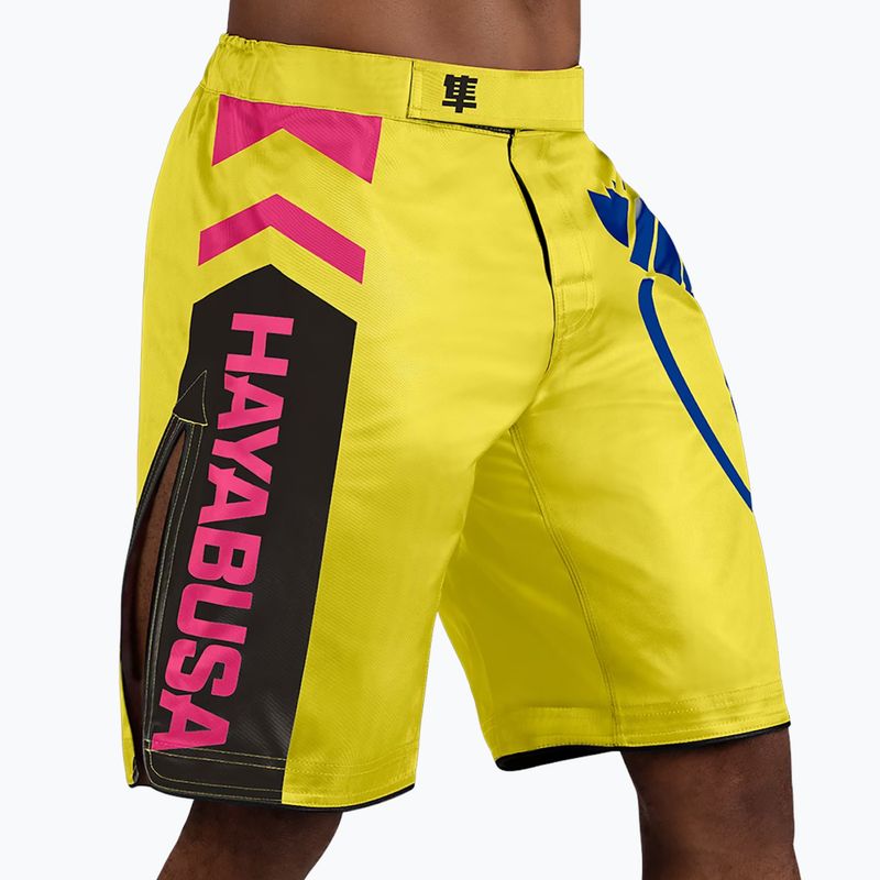 Тренировъчни шорти Hayabusa Icon Fight жълто/синьо 2