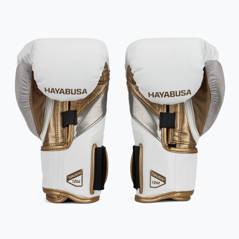 Hayabusa T3 бели/златни боксови ръкавици 3