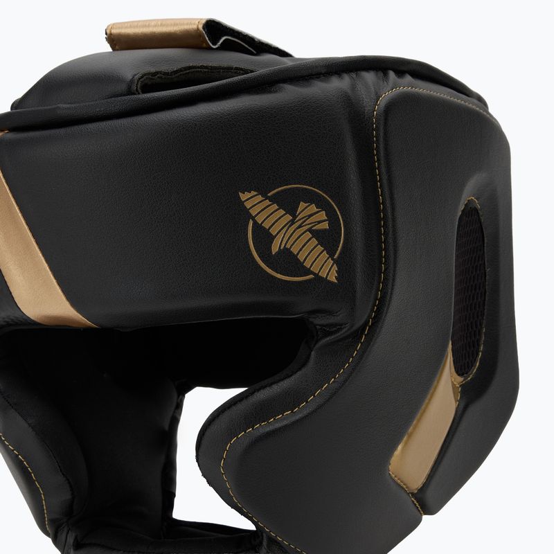 Боксова каска Hayabusa T3 Headgear black/gold 4