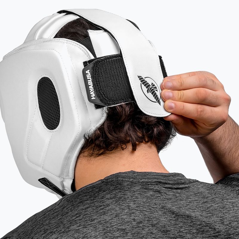 Hayabusa T3 Headgear бяла/черна боксова каска 7