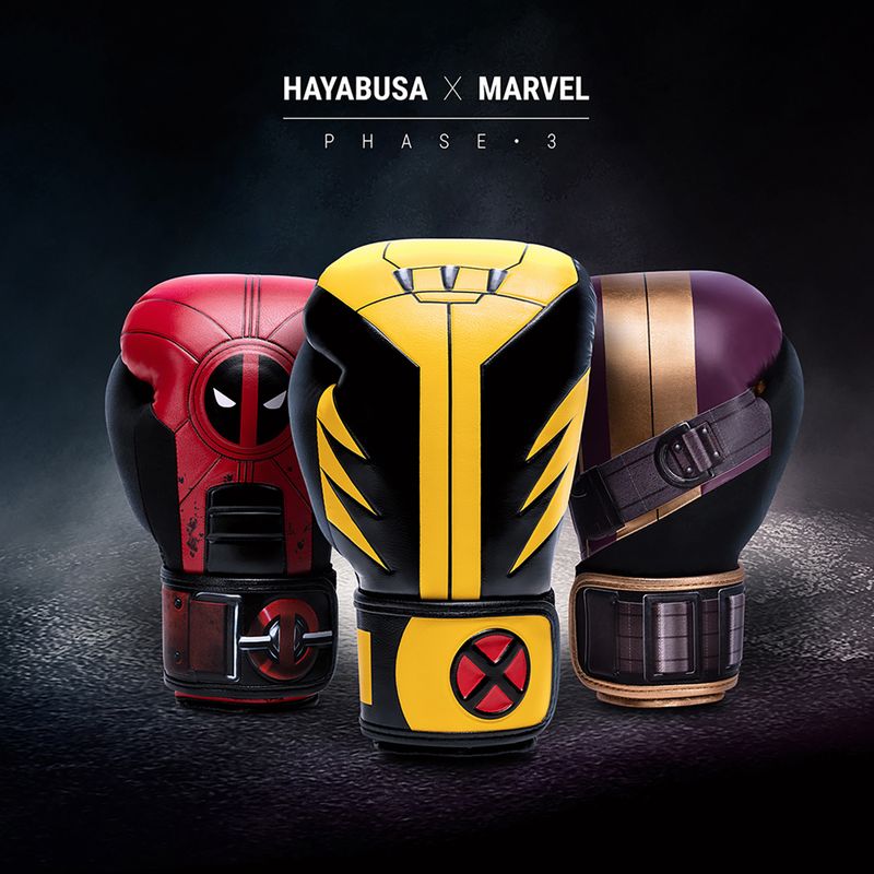 Hayabusa Батрок на Marvel лилави/златни боксови ръкавици 17