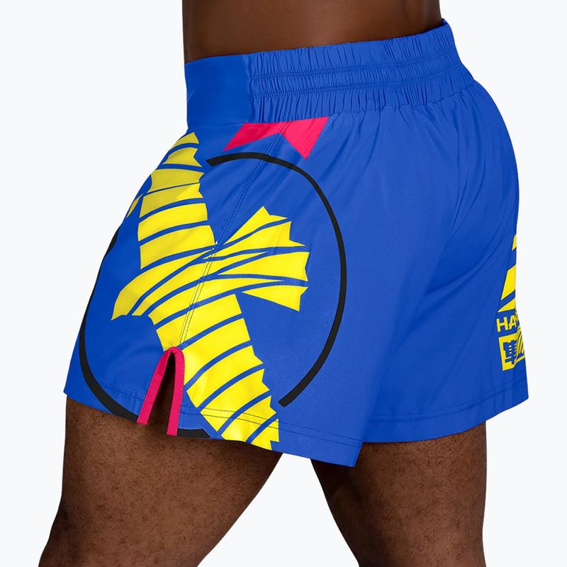 Hayabusa Icon Kickboxing мъжки шорти за тренировка синьо/жълто 3