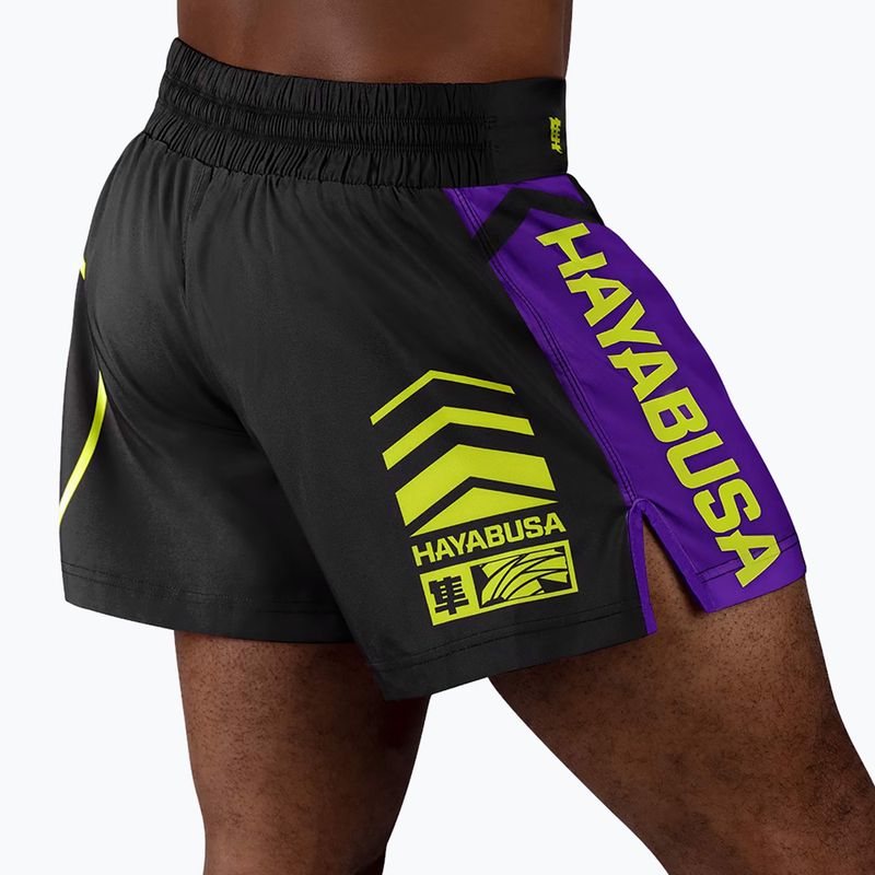 Мъжки тренировъчни шорти Hayabusa Icon Kickboxing black/yellow 2