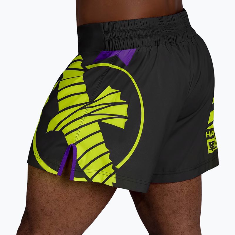 Мъжки тренировъчни шорти Hayabusa Icon Kickboxing black/yellow 3