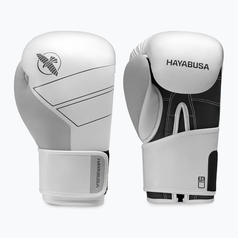 Hayabusa S4 Кожени бели боксови ръкавици