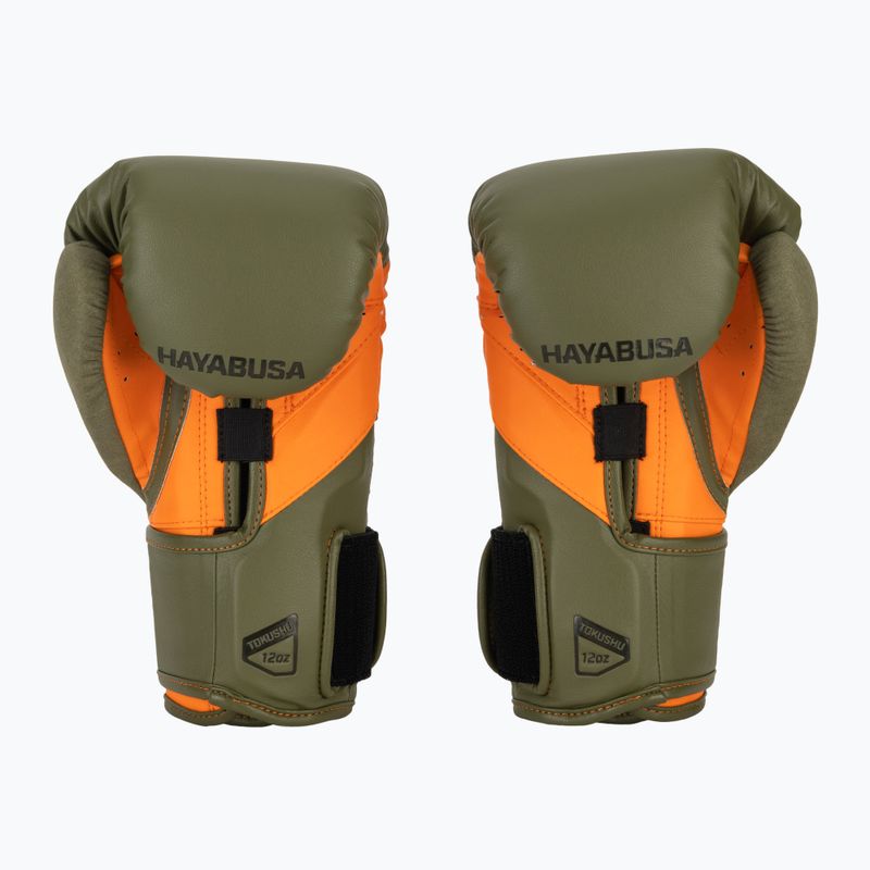 Боксови ръкавици Hayabusa T3 green/orange 3