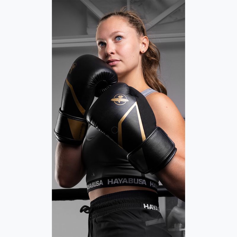 Боксьорски ръкавици Hayabusa E1 Boxing black/gold 9
