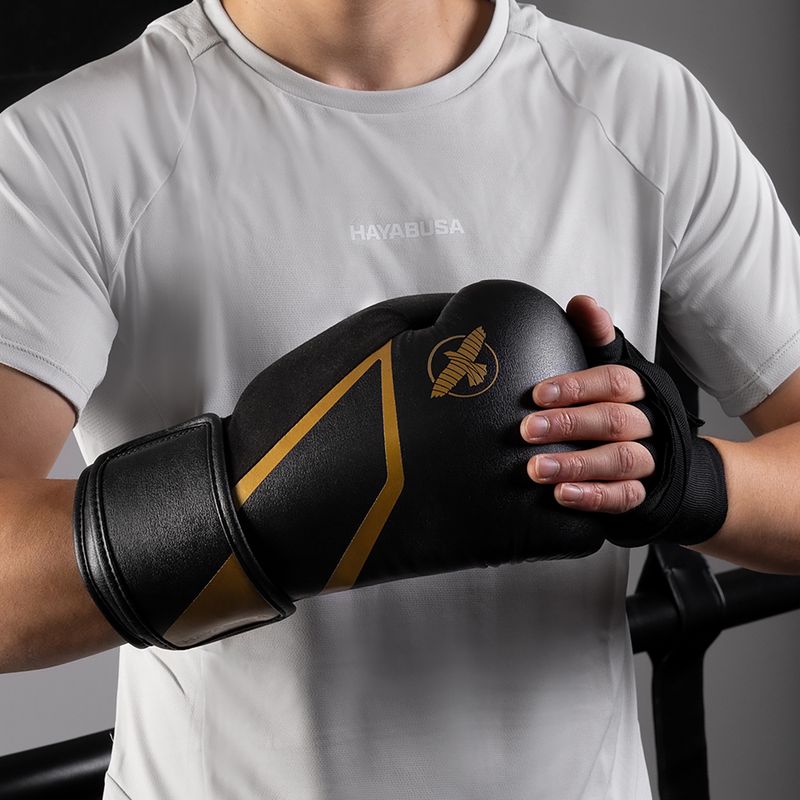 Боксьорски ръкавици Hayabusa E1 Boxing black/gold 12