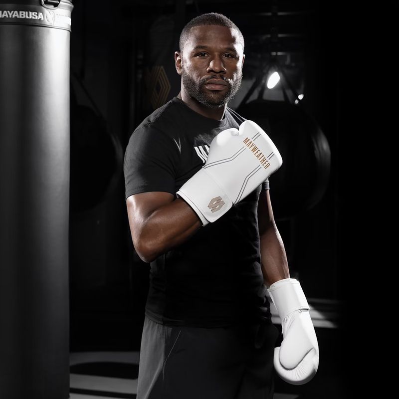 Hayabusa Mayweather Contender бели/златни боксови ръкавици 5