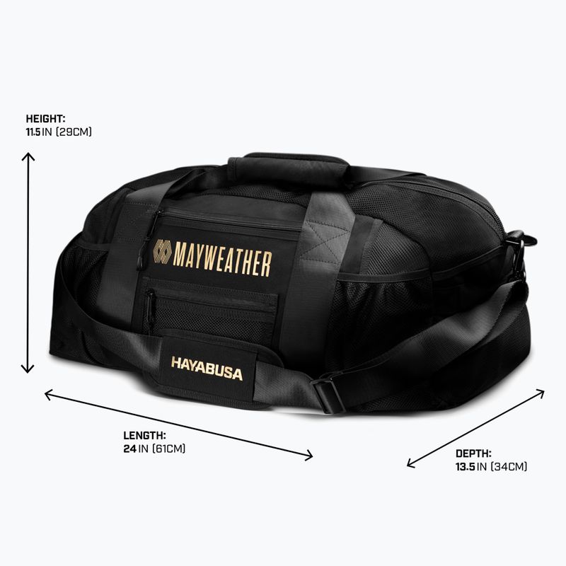 Hayabusa Mayweather Мрежеста спортна чанта 70 л черна/златна 3