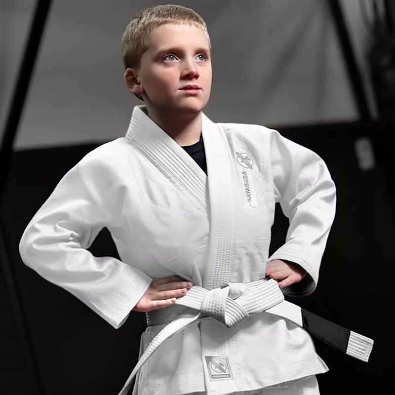 GI за деца Бразилско джу-джицу Hayabusa Essential white 4